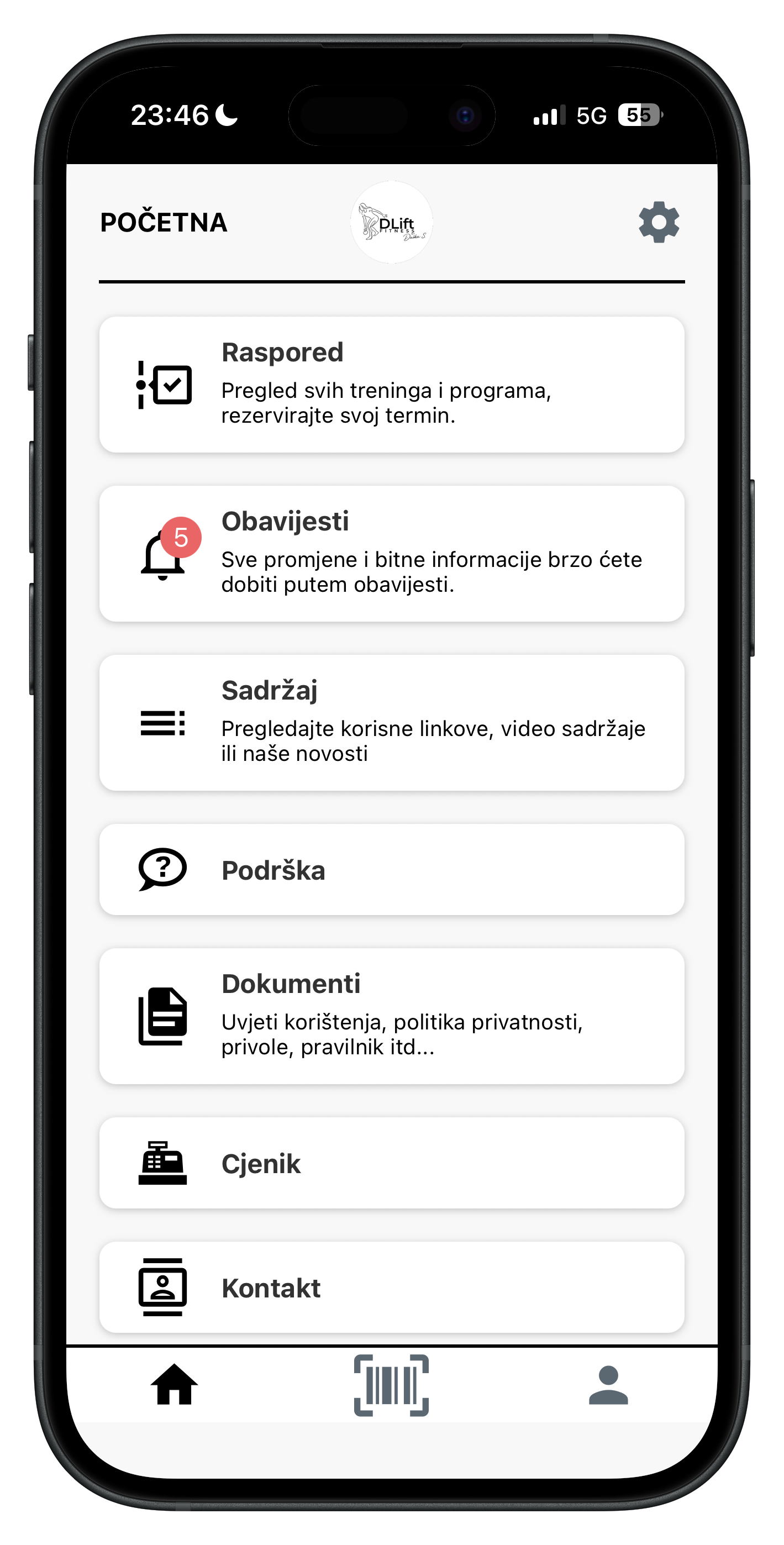 Fitko aplikacija za grupne treninge