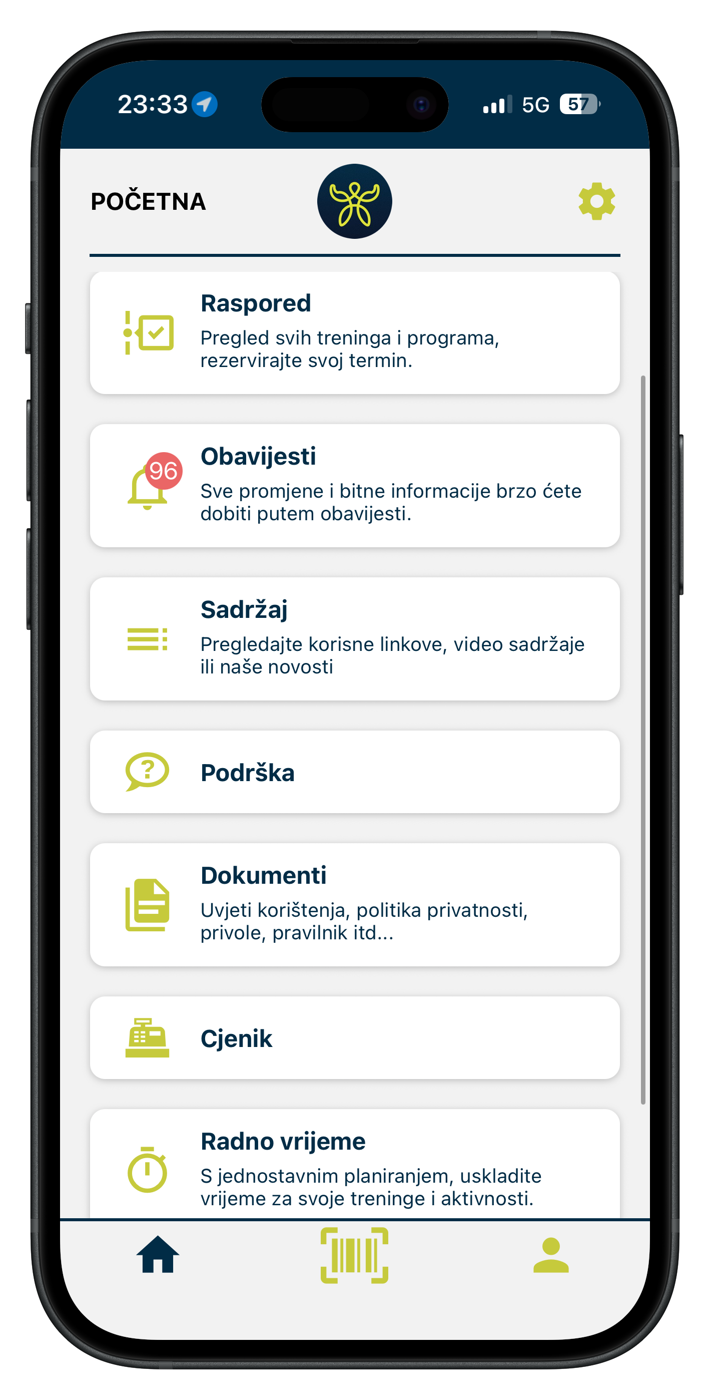 Fitko aplikacija za gym i teretanu