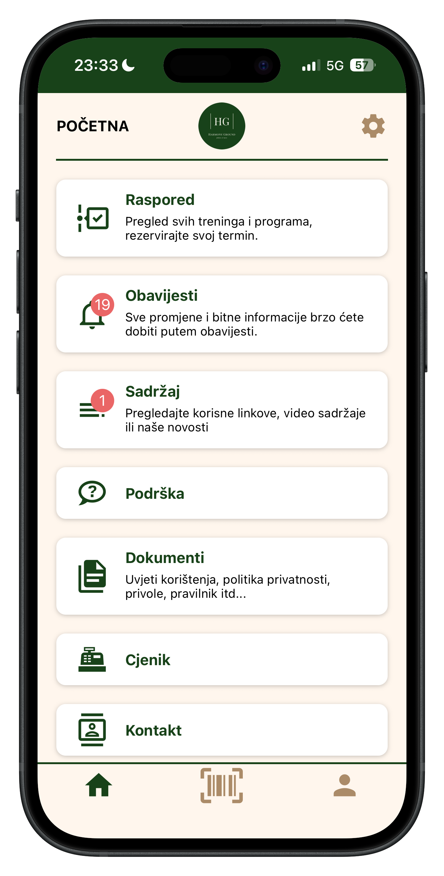 Fitko aplikacija za pilates i reformer studio