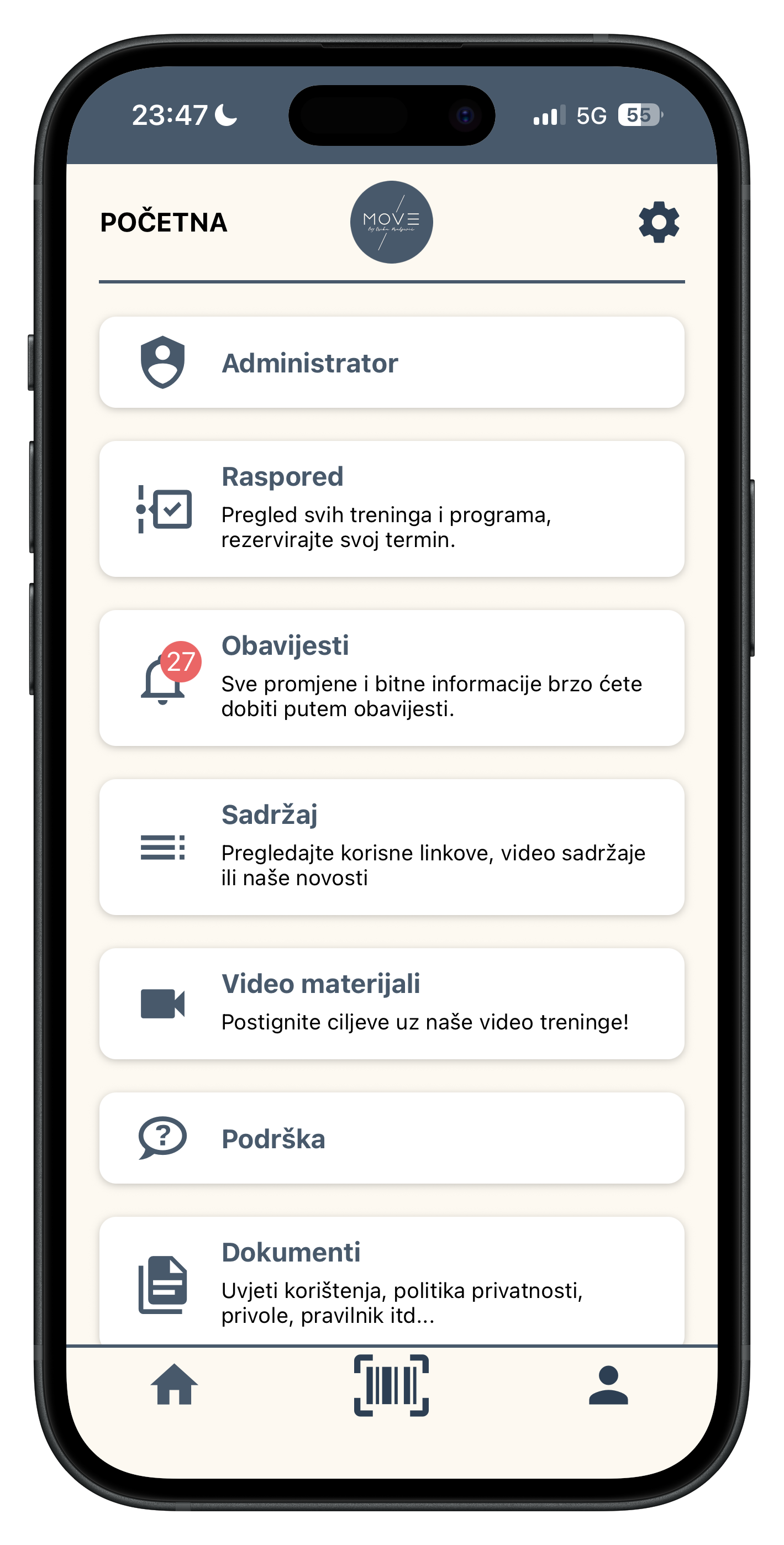 Fitko aplikacija za individualne i grupne termine